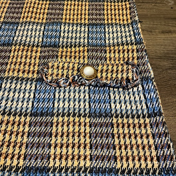 ZARA Tweed Plaid Fringe-Trim Shift Dress – Size Small - Picture 9 of 11